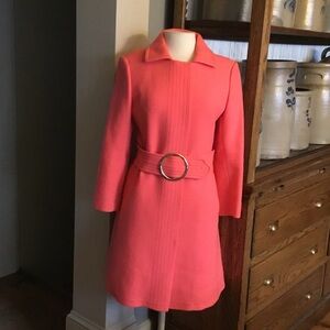 Vintage Coral Color Chas. A. Stevens & Co. Chicago Coat
